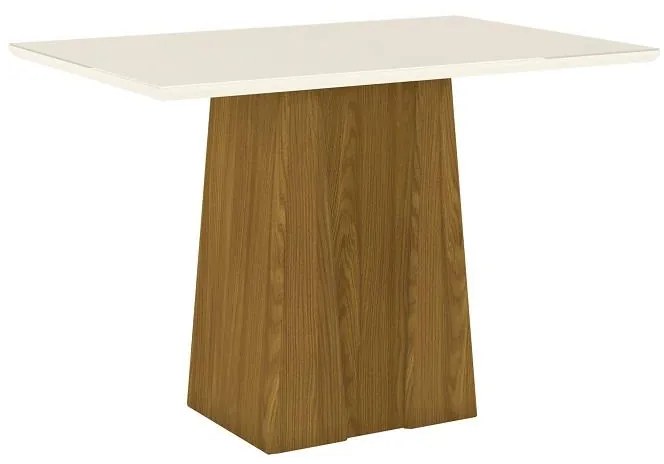 Mesa de Jantar 120cm Orus Móveis Henn Nature/Off White