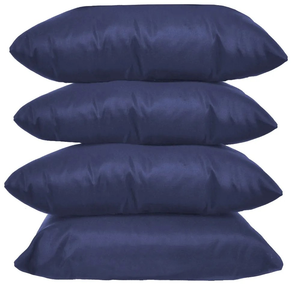 Kit 4 Almofadas Decorativas 40x40 Tecido Suede Azul Marinho
