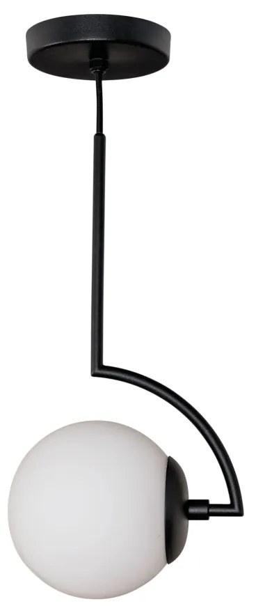 Pendente Allen 12X16,6X35,5Cm 1Xe27 Mini Bulbo G45 Alumínio E Globo Ø1... (FN-F - Fendi Fosco, TRANSPARENTE)