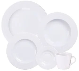 Aparelho de Jantar 20 Peças Tramontina Vibrare em Porcelana Decorada