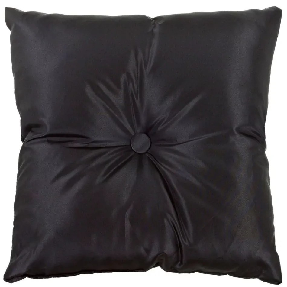 Kit 5 Almofadas Com Botão Futon Capitonê Tecido Suede (Preto)