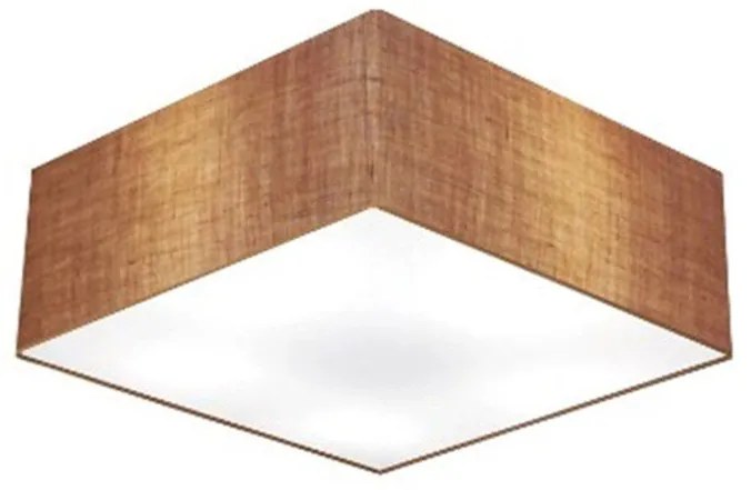 Plafon Para Sala de Estar Quadrado SE-3001 Cúpula Cor Palha