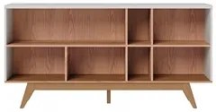 Balcão Aparador Buffet Rebeca C05 Off White/Freijó - Mpozenato