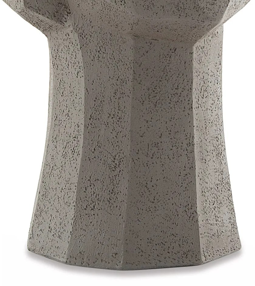 Escultura Decorativa "Rosto" Em Poliresina Cinza 24x15 cm M02 - D'Rossi