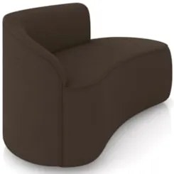 Sofá 2 Lugares Para Sala 140cm Orgânico Wendi Suede Marrom I01 - Mpoz