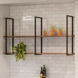 Kit 2 Prateleiras Decorativas Multiuso Grande Estilo Industrial Loft D