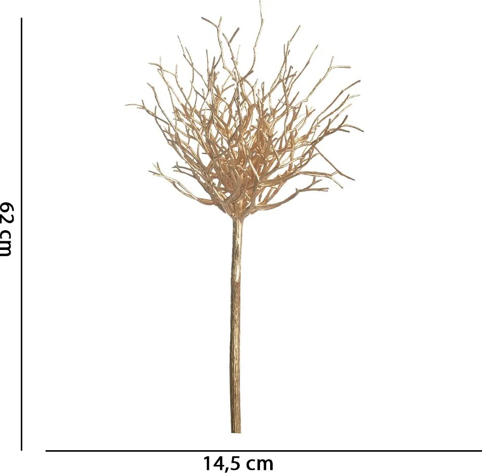 Coral Natal Com Glitter Dourado 62 cm F04 - D'Rossi