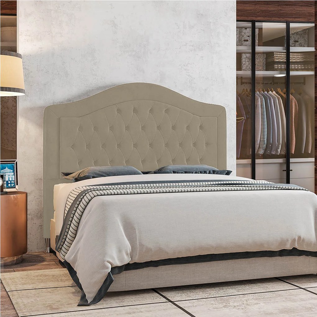 Cabeceira King Ághata P04 195 cm Suede - ADJ Decor