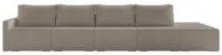 Sofá Ilha Modular com Puff para Sala Living 392cm Georgia Z08 Boucle B