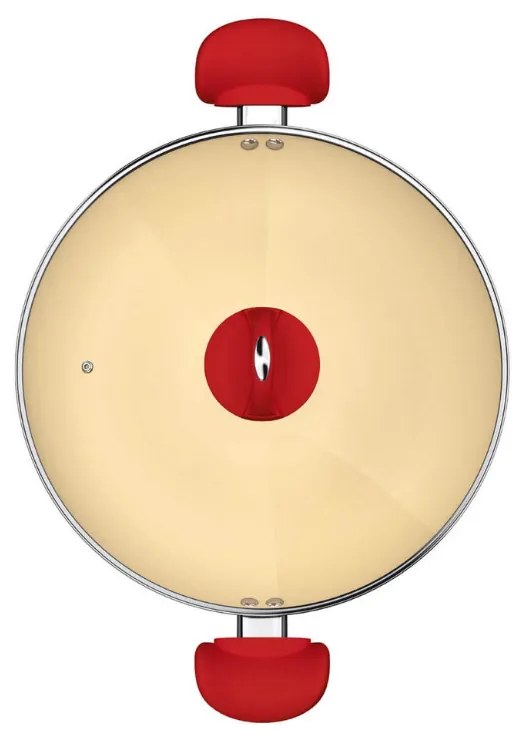 Panela Wok Intense Com Alças - Vermelha (32cm)
