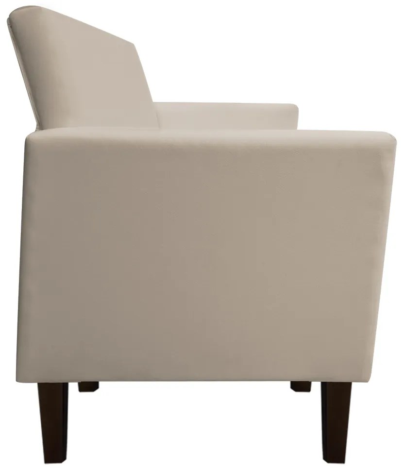 Poltrona Jade Corino Bege Pes Chanfrado Tabaco M11 - D'Rossi