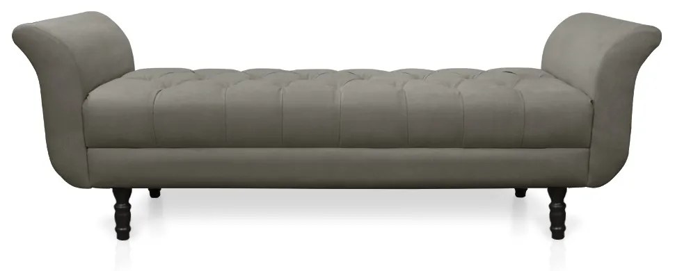 Recamier Olinda Suede 160 cm Pés Torneados Tabaco - D'Rossi - Grafite