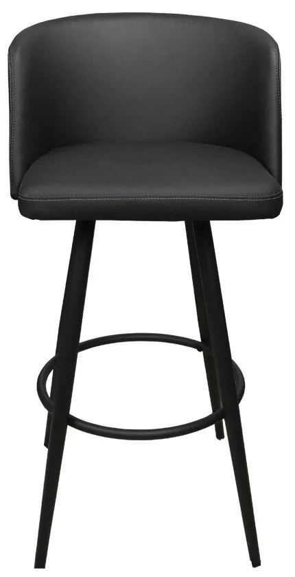 Banqueta Alta de Cozinha Com Encosto kit 2 Debora Sintético Preto D03 - D'Rossi