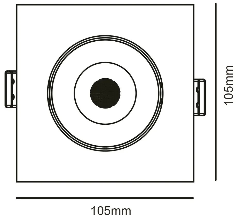 Spot De Embutir Quadrado 7W 3000K Led Bivolt 10,5X10,5X3,1Cm | Opus Ec... (Branco)