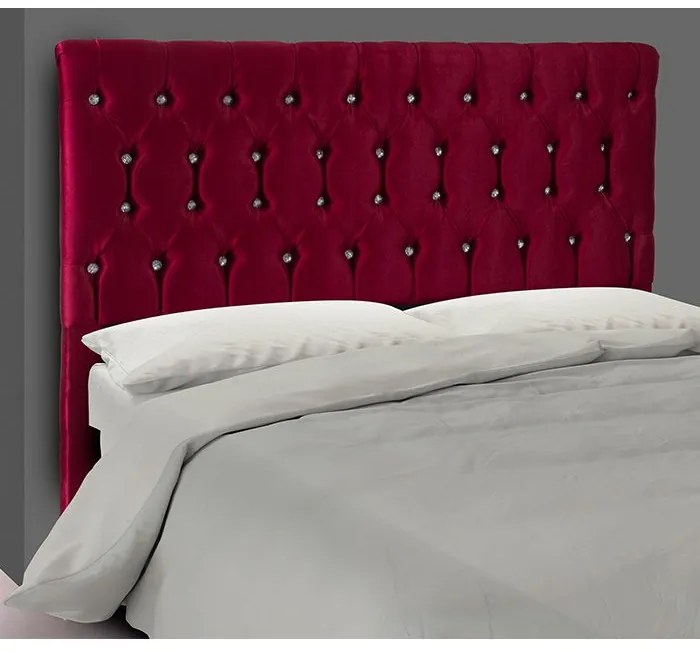 Cabeceira Cama Box Casal Queen 160 cm Marcela Veludo Vermelho - Sheep Estofados