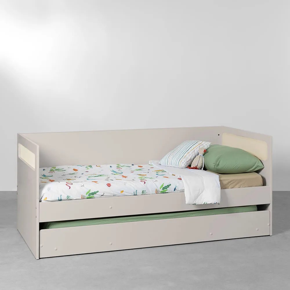 Cama Sofá Ollie com Cama Auxiliar - Areia Fosco