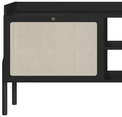 Rack Para Sala Bancada de TV 65 Pol Pés Madeira Arlo A10 Nero/Preto -