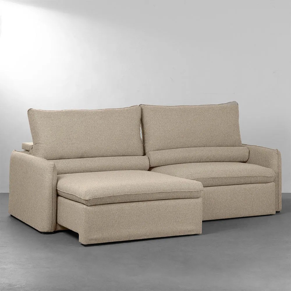 Sofá Week Retrátil Rammi Panna - 2,46m