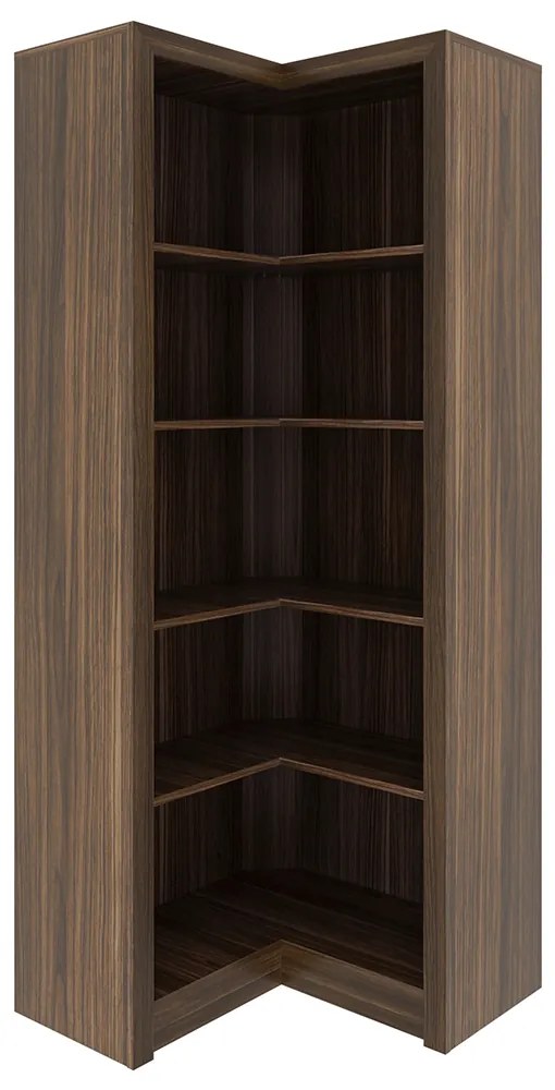Armário Estante de Canto Alto para Escritório Home Office ME4132 MDP Nogal G69 - Gran Belo