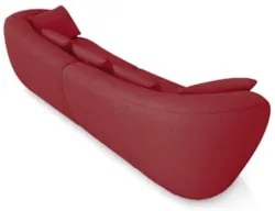 Sofá 3 Lugares 232cm Orgânico Pé Madeira Yume Veludo Bordo Z55 - Mpoze