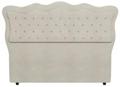 Cabeceira Casal Cama Box 140cm Oregon Z04 Boucle Bege - Mpozenato