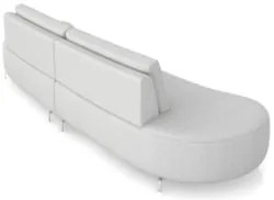 Sofá 4 Lugares 240cm Orgânico Pé Ferro Nagai Bouclê Cinza Z55 - Mpozen