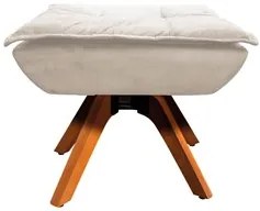 Puff Decorativo Sala de Estar Base Giratória Giromad Opla Suede Bege -