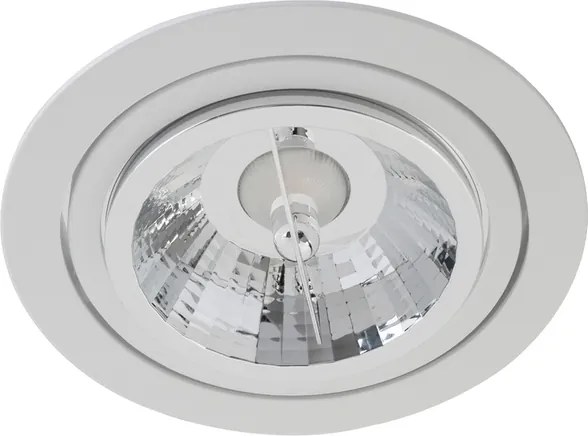 Plafon De Embutir Redondo Aluminio Branco 2cmx15,7cm Delfi