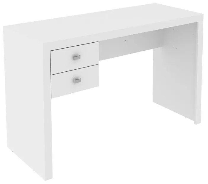Escrivaninha Mesa Escritório Home Office 2 Gavetas Branca