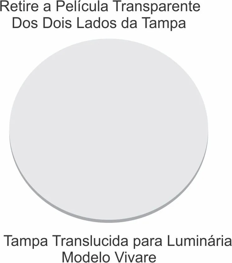 Disco Circular 55cm Branco P/ Lustre Tampa Luminaria 2mm x 55cm Td-6004