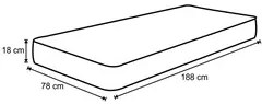 Colchão Solteiro Sleep Max Espuma D33 78x188x18cm Branco/Verde - Casto
