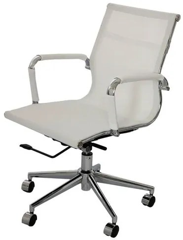 Cadeira Eames Telinha Baixa Branca Cromada - 15181 Sun House