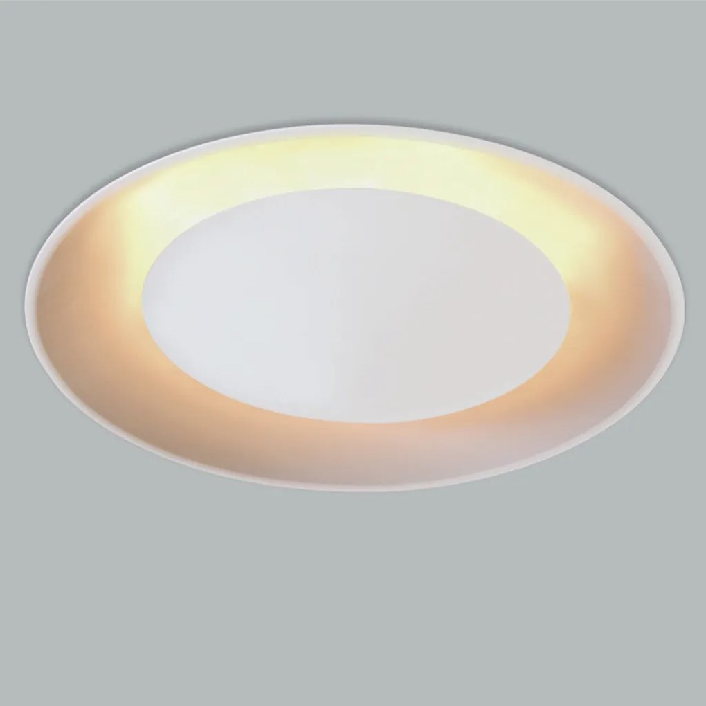 Luminária De Embutir Eclipse Curvo 4Xg9 Ø43X11Cm Metal | Usina 232/4 (BT - Branco Texturizado + BR-F - Branco Fosco)
