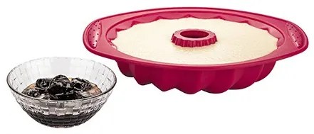 Forma de Silicone para Pudim - Vermelho