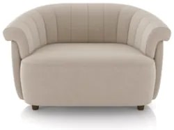 Sofá 2 Lugares 150cm Namoradeira Lykan Veludo Bege Z32    - Mpozenato