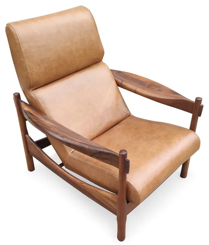 Poltrona Malu Madeira Maciça Design Estilo Retrô