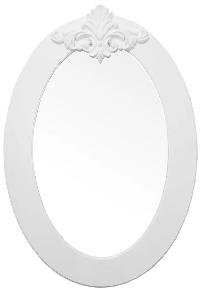 Espelho Lavanda Oval - Branco Provençal Kleiner