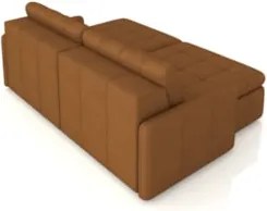 Sofá Retrátil 3 Lugares Para Sala 224cm Elios Couro Telha Z55 - Mpozen