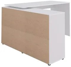 Mesa Escrivaninha em L 140x130cm 8 Nichos Eron A06 Branco - Mpozenato
