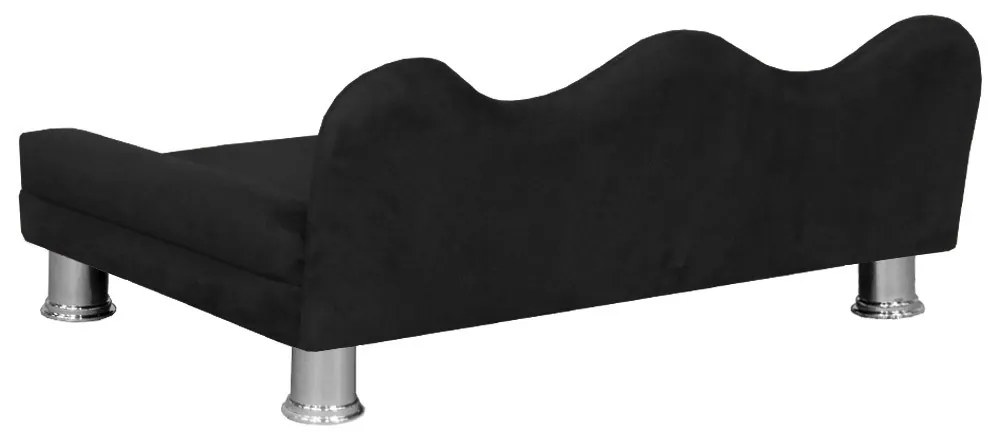 Cama Sofá Pet Meg Para Cães E Gatos Elegante e confortável Suede Preto