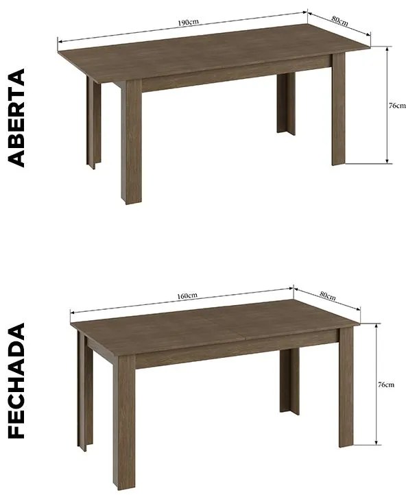 Mesa De Jantar Elástica Extensível Mdp 4 Pés - Ameixa Negra