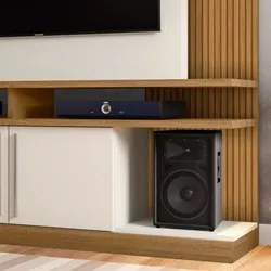 Estante Home Theater Para TV Até 60 Pol. com LED York Cinamomo/Off Whi