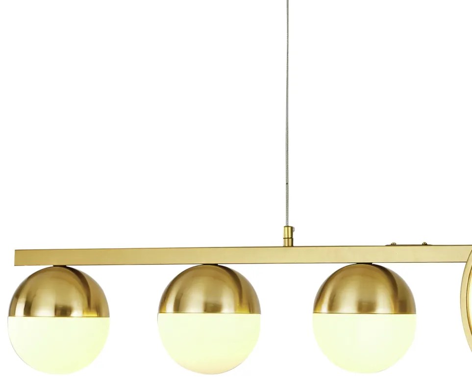 Pendente Compass 120Cm Aros Ø30Cm E Ø25Cm Led 25W 3000K Bivolt Alumíni...
