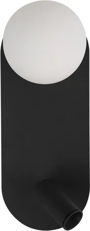 Arandela Led Metal Vidro 3W 210Lm 3000K Onde - PRETO