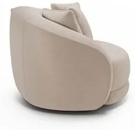 Kit 2 Poltronas Decorativa Giratória para Sala Kaly M22 Veludo Bege -