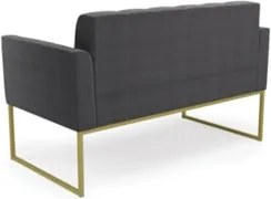 Namoradeira e Poltrona Industrial Dourado Ana Bouclé Grafite - Ibiza