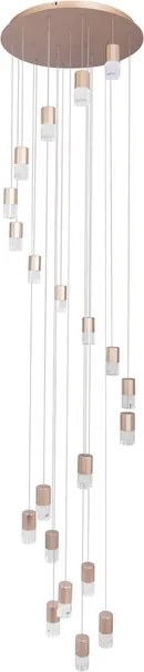 Pendente Led Alum&amp;#xED;nio Champagne 72w 3000k Capsula