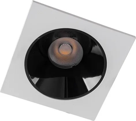 Plafon Led De Embutir Preto Branco 7W 24 2700K Mira