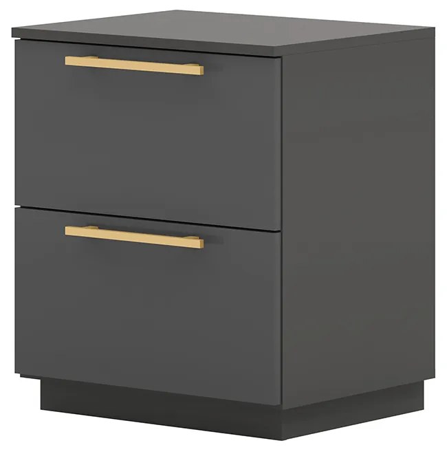 Mesa Cabeceira Quarto 50cm com 2 Gavetas Magna V01 - D'Rossi - Alasca