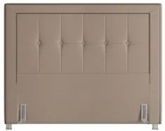 Cabeceira Cama Box Casal King 195cm Paolla Z37 Sintético Bege - Mpozen